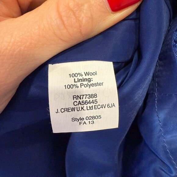 Classic J.Crew 100% Wool Crepe Shift Dress – Size 8 (Blue) - Picture 2 of 5